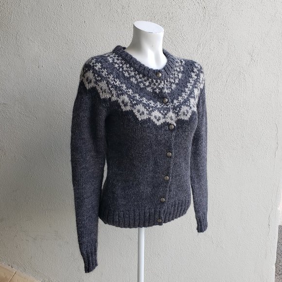 Banana Republic super cozy fair aisle alpaca cardigan sweater - Picture 3 of 9